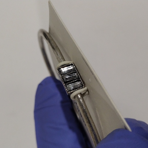 American Eagle Silver-Tone Crystal Cuff Bracelet Stylish Women's Fashion Jewelry - Picture 6 of 8